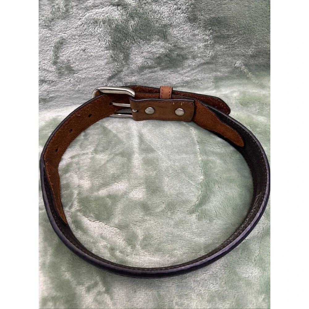 Nocona Belt Co.Yth Sz 20 Genuine Leather Laced Two Tone Change Buckle N44175107
